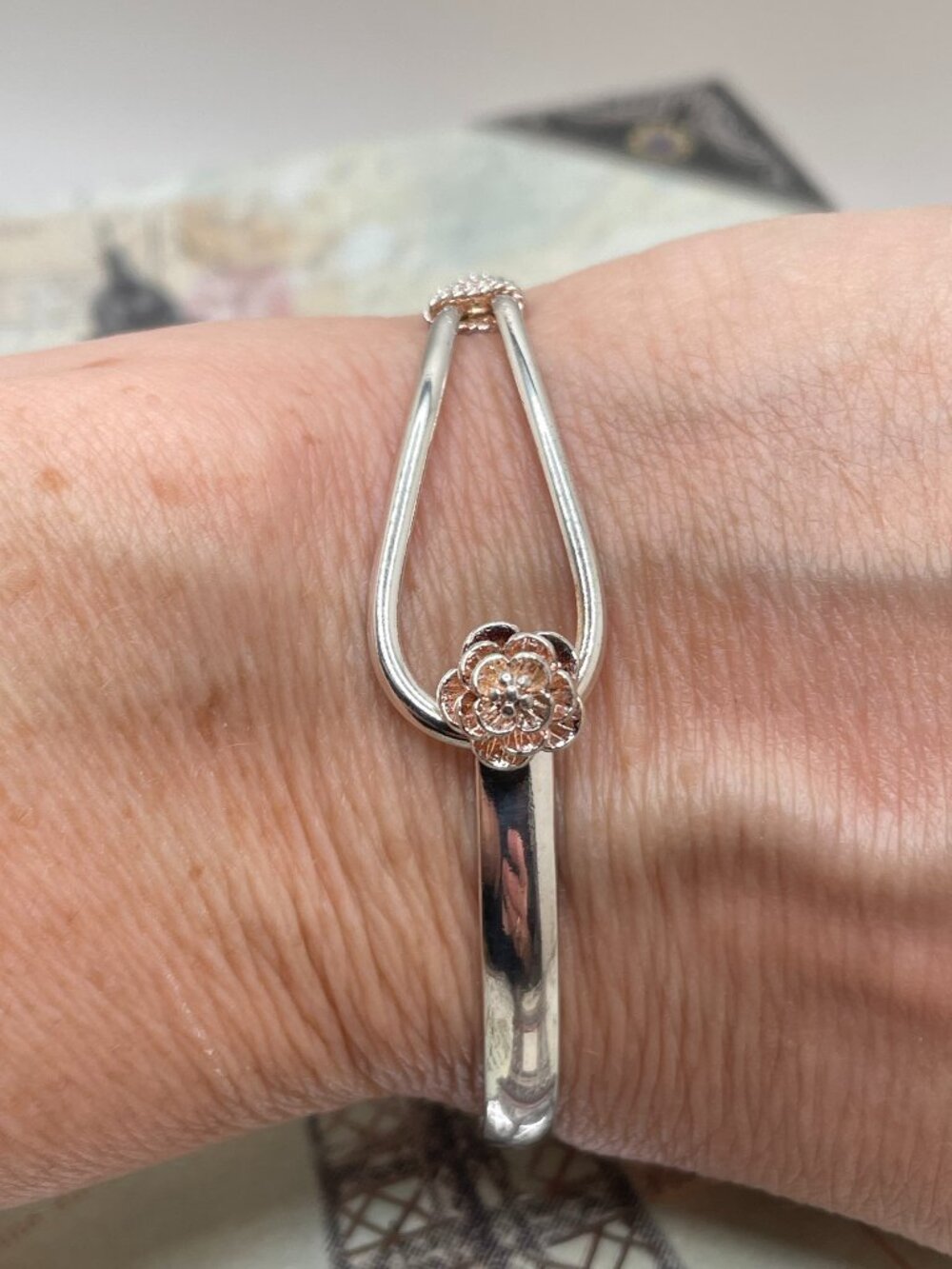 Sterling Rose Bracelet